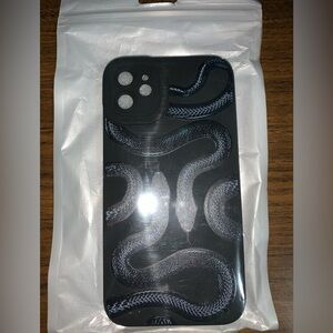 iPhone 11 Phone Case Black Snake Design